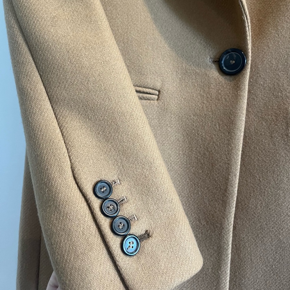 Zara Wool Blend Overcoat In Camel - image 7